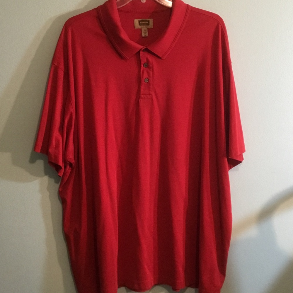 The Foundry Men's Bright Red Polo Shirt